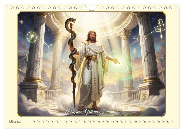 Produktbild: Griechische Gottheiten des Guten (Wandkalender 2027 DIN A4 quer), CALVENDO Monatskalender