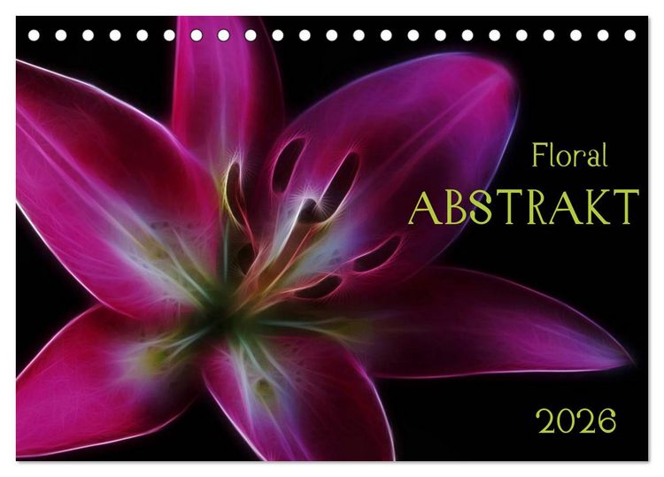 Produktbild: Floral Abstrakt 2026 (Tischkalender 2026 DIN A5 quer), CALVENDO Monatskalender