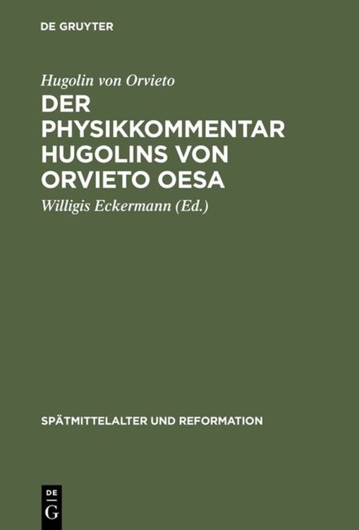 Produktbild: Der Physikkommentar Hugolins von Orvieto OESA