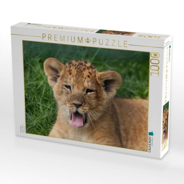 Produktbild: CALVENDO Puzzle L&ouml;wenbaby | 1000 Teile Lege-Gr&ouml;&szlig;e 64x48cm Foto-Puzzle f&uuml;r gl&uuml;ckliche Stunden