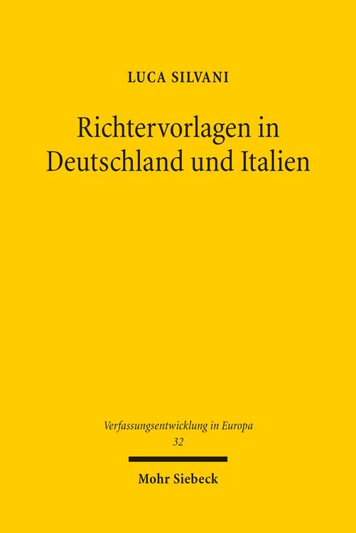Produktbild: Richtervorlagen in Deutschland und Italien