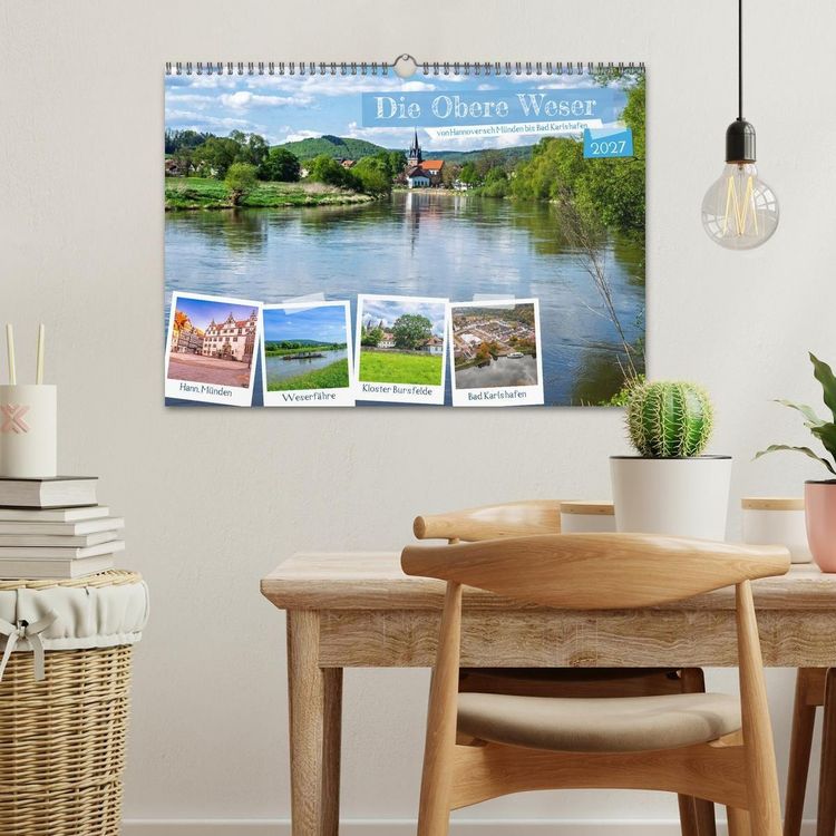 Produktbild: Die Obere Weser - Von Hannoversch M&uuml;nden bis Bad Karlshafen (Wandkalender 2027 DIN A3 quer), CALVENDO Monatskalender