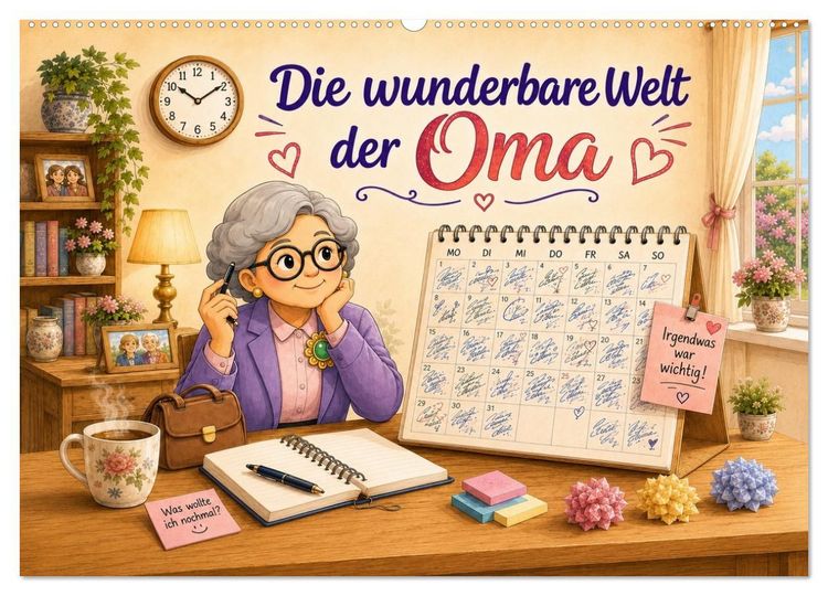 Produktbild: Die wunderbare Welt der Oma (Wandkalender 2027 DIN A2 quer), CALVENDO Monatskalender