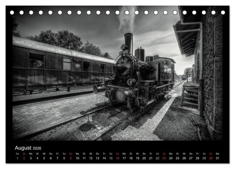 Produktbild: Dampflokomotiven (Tischkalender 2026 DIN A5 quer), CALVENDO Monatskalender