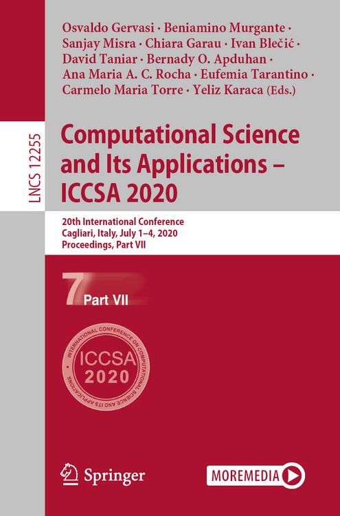Produktbild: Computational Science and Its Applications &ndash; ICCSA 2020