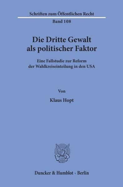 Produktbild: Die Dritte Gewalt als politischer Faktor.