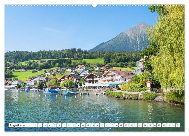 Produktbild: Faszination Berner Oberland - Thuner- und Brienzersee (hochwertiger Premium Wandkalender 2026 DIN A2 quer), Kunstdruck in Hochglanz