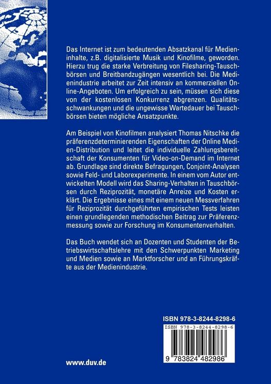 Produktbild: Pr&auml;ferenzmessung in der Online Medien-Distribution