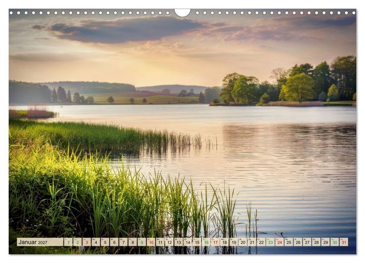 Produktbild: Mecklenburger - Seen (Wandkalender 2027 DIN A3 quer), CALVENDO Monatskalender
