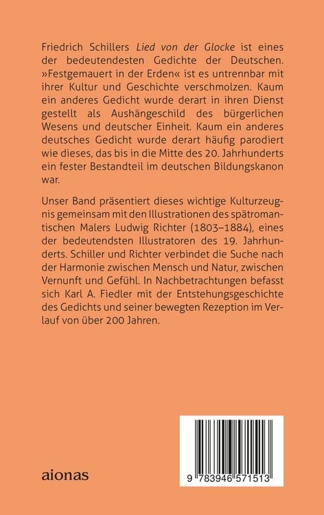 Produktbild: Das Lied von der Glocke: mit 16 Illustrationen von Ludwig Richter und einem Nachwort