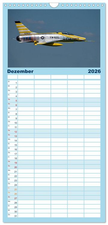 Produktbild: Familienplaner 2026 - Modellflieger mit 5 Spalten (Wandkalender, 21 x 45 cm) CALVENDO