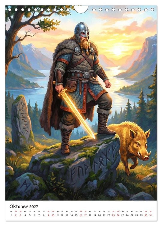 Produktbild: G&ouml;tter der Wikinger &ndash; Ikonen der Nordischen Mythologie (Wandkalender 2027 DIN A4 hoch), CALVENDO Monatskalender