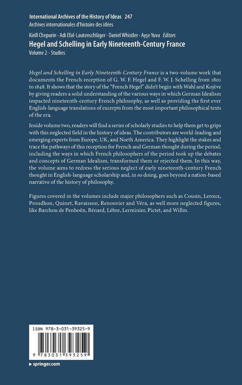Produktbild: Hegel and Schelling in Early Nineteenth-Century France