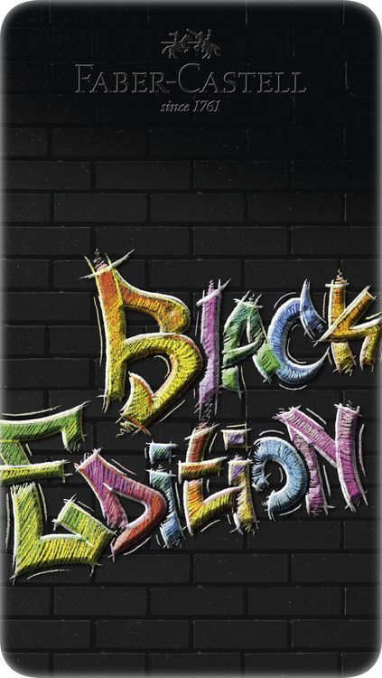 Produktbild: Faber-Castell Buntstifte Black Edition 12er Metalletui