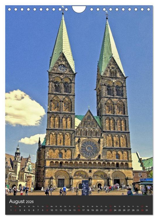 Produktbild: Highlights in Bremen (Wandkalender 2026 DIN A4 hoch), CALVENDO Monatskalender