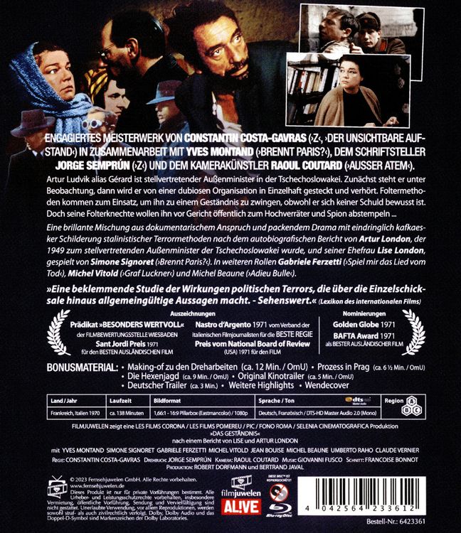Produktbild: Das Gest&auml;ndnis (Filmjuwelen) (Neuauflage)