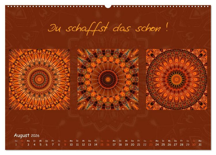 Produktbild: Mandala Trilogien (hochwertiger Premium Wandkalender 2026 DIN A2 quer), Kunstdruck in Hochglanz