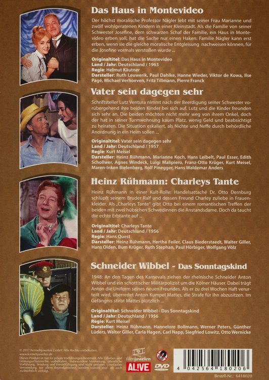 Produktbild: Filmjuwelen mit Heinz R&uuml;hmann: 4 unvergessene Klassiker! [4 DVDs]