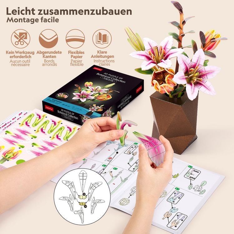 Produktbild: CUBICFUN - 3D Puzzle Pflanzent. Tulpe und Lilie 103