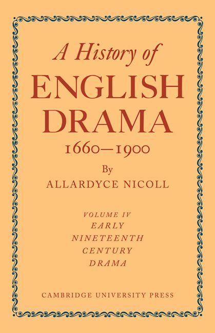 Produktbild: A History of English Drama 1660-1900