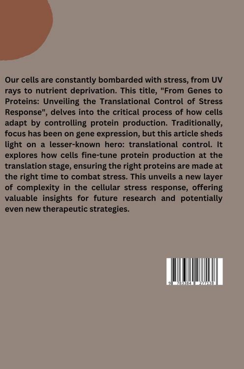 Produktbild: Rom Genes to Proteins: Unveiling the Translational Control of Stress Response