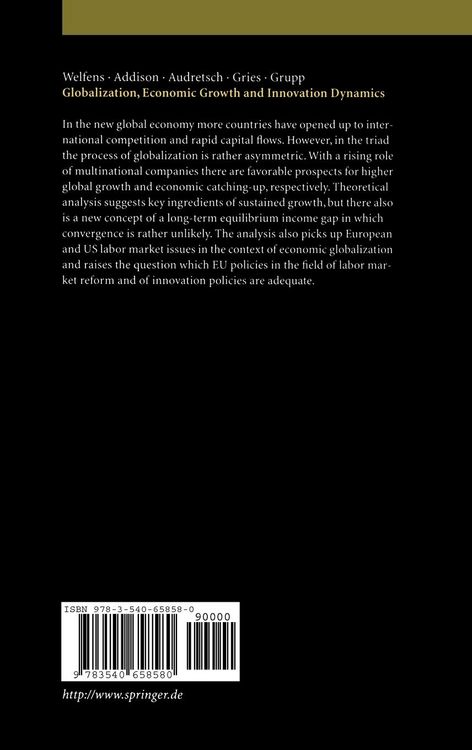 Produktbild: Globalization, Economic Growth and Innovation Dynamics