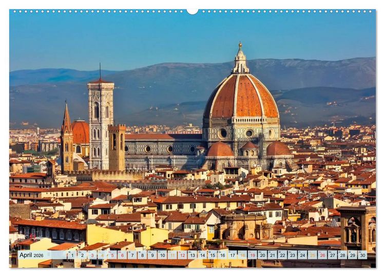 Produktbild: Florenz - Sch&ouml;nheit in der Toskana (Wandkalender 2026 DIN A2 quer), CALVENDO Monatskalender