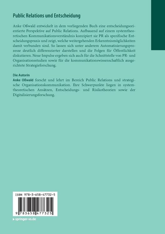 Produktbild: Public Relations und Entscheidung