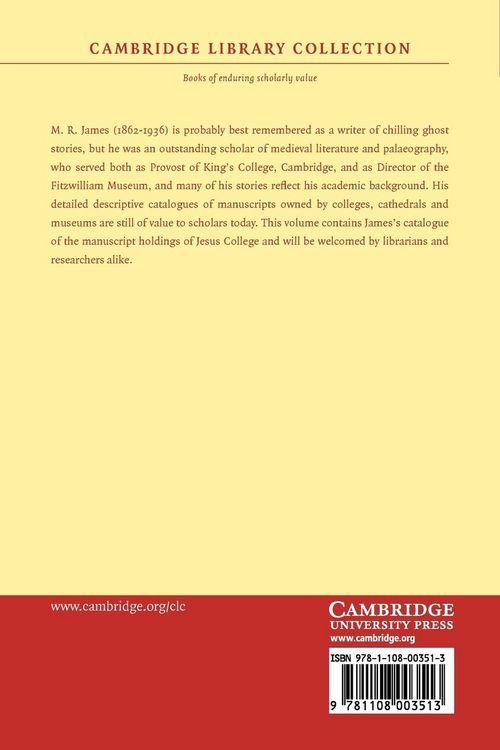Produktbild: A Descriptive Catalogue of the Manuscripts in the Library of Jesus College