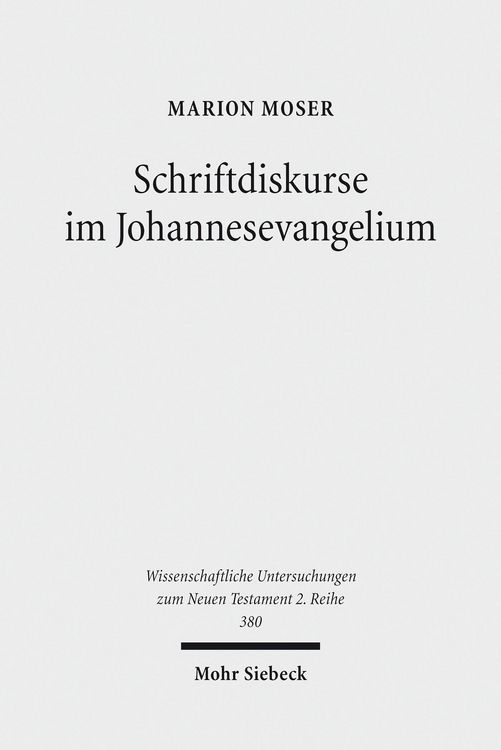 Produktbild: Schriftdiskurse im Johannesevangelium