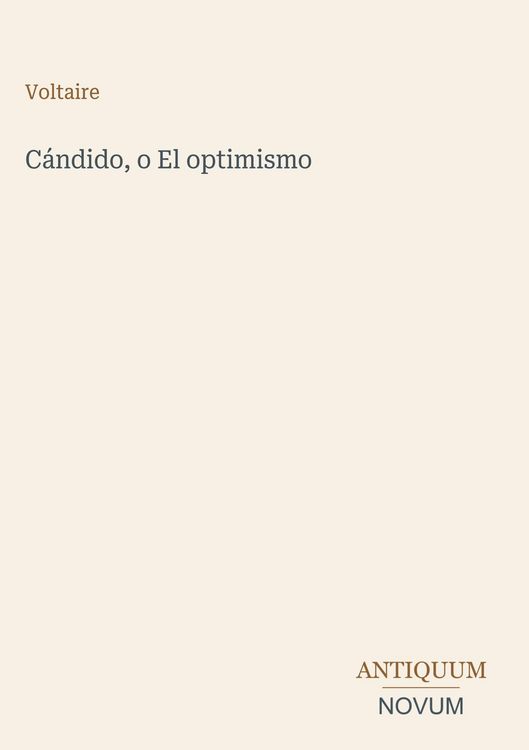Produktbild: C&aacute;ndido, o El optimismo