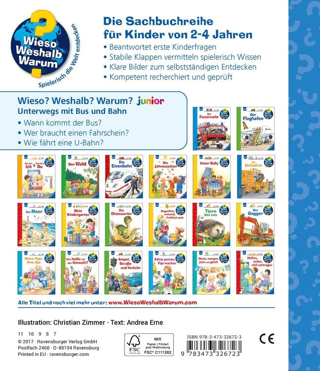 Produktbild: Wieso? Weshalb? Warum? junior, Band 63 - Unterwegs mit Bus und Bahn
