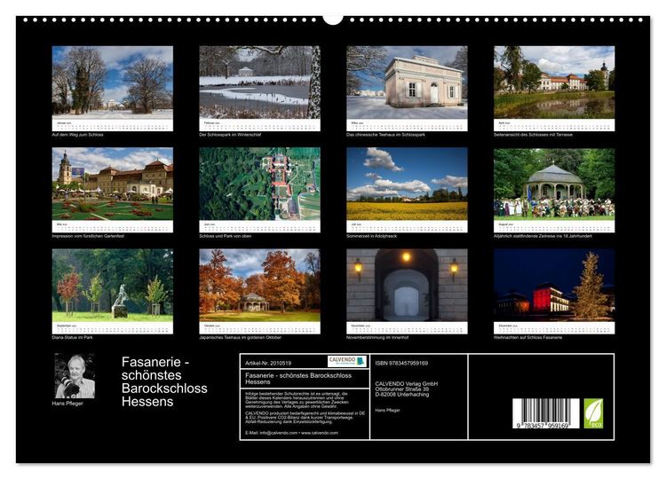 Produktbild: Fasanerie - sch&ouml;nstes Barockschloss Hessens (hochwertiger Premium Wandkalender 2026 DIN A2 quer), Kunstdruck in Hochglanz