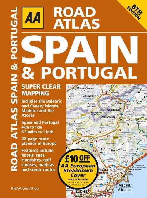 Produktbild: AA Road Atlas Spain and Portugal