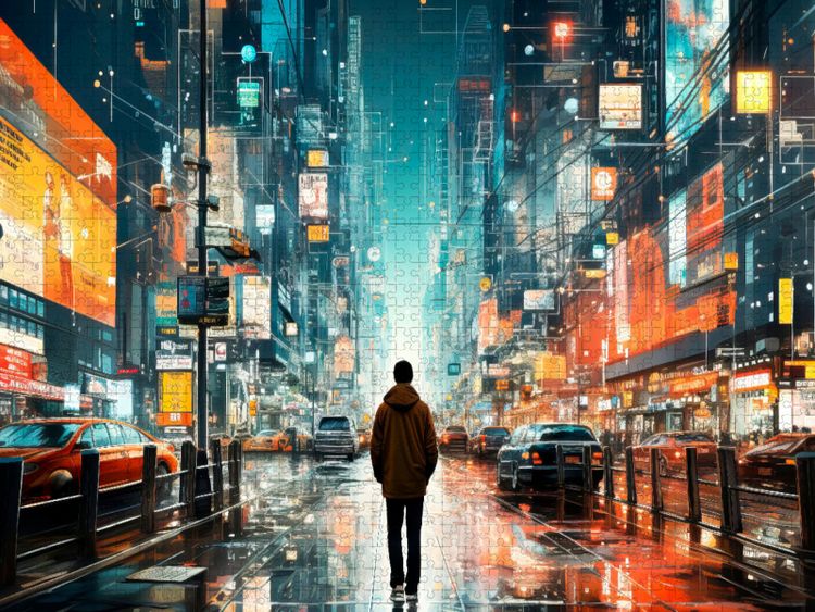 Produktbild: CALVENDO Puzzle METAVERSE KUNST Urban | 2000 Teile Lege-Gr&ouml;&szlig;e 90x67cm Foto-Puzzle f&uuml;r gl&uuml;ckliche Stunden