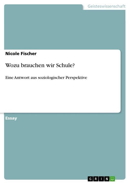 Produktbild: Wozu brauchen wir Schule?