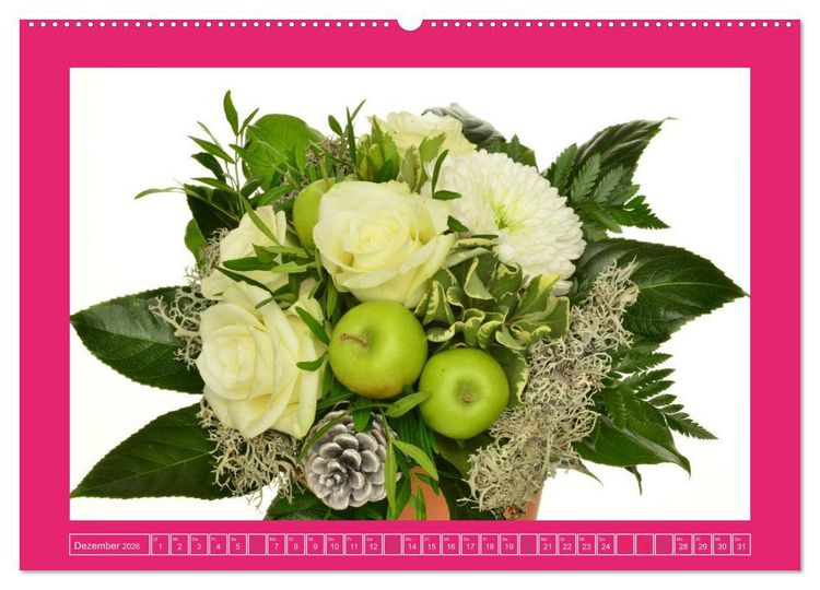 Produktbild: F&uuml;r jeden Monat ein Dankesch&ouml;n an Dich! - 12 Blumenstr&auml;u&szlig;e (hochwertiger Premium Wandkalender 2026 DIN A2 quer), Kunstdruck in Hochglanz
