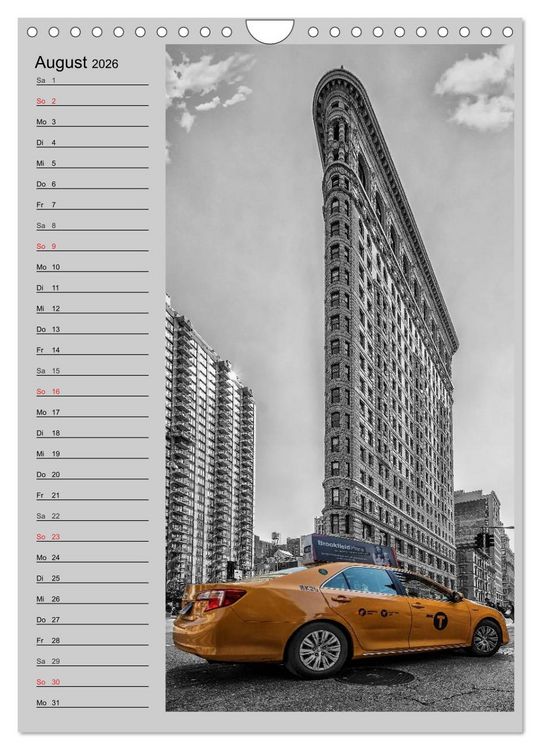 Produktbild: New York Colorkey (Wandkalender 2026 DIN A4 hoch), CALVENDO Monatskalender
