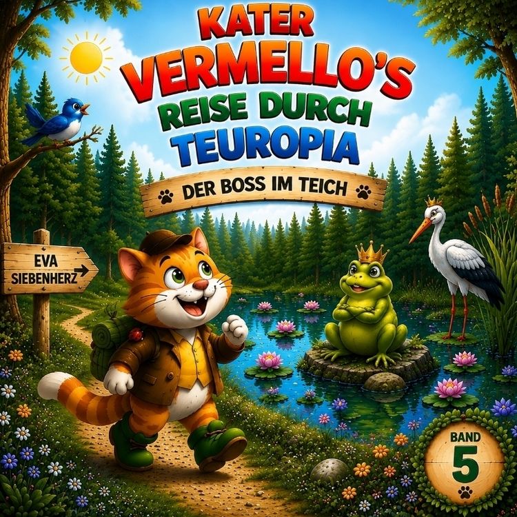 Produktbild: Boss im Teich- Band 5 der illustrierten Kinderbuchreihe &iquest;Kater Vermellos Reise durch Teuropia&iquest; - ein Abenteuer &uuml;ber Mut und Freundschaft