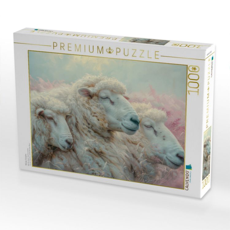 Produktbild: CALVENDO Puzzle Mit den Schafen | 1000 Teile Lege-Gr&ouml;&szlig;e 64x48cm Foto-Puzzle f&uuml;r gl&uuml;ckliche Stunden