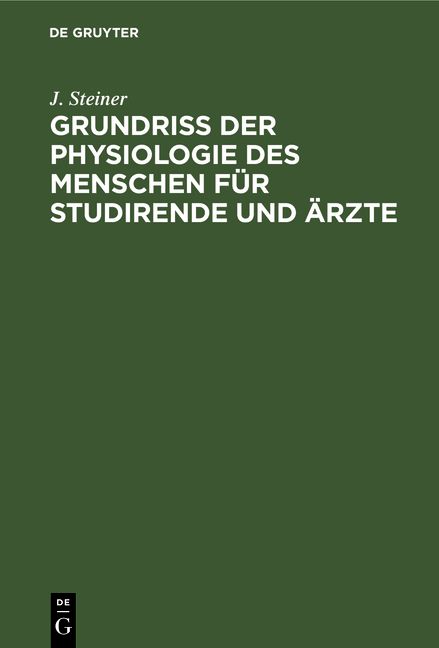 Produktbild: Grundriss der Physiologie des Menschen f&uuml;r Studirende und &Auml;rzte