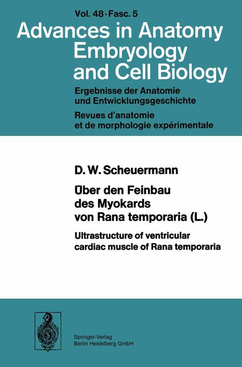 Produktbild: &Uuml;ber den Feinbau des Myocards von Rana temporaria (L.) / Ultrastructure of ventricular cardiac muscle of Rana temporaria