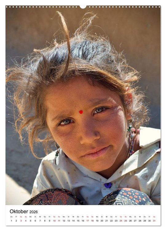 Produktbild: Portraits - Nordindien (hochwertiger Premium Wandkalender 2026 DIN A2 hoch), Kunstdruck in Hochglanz