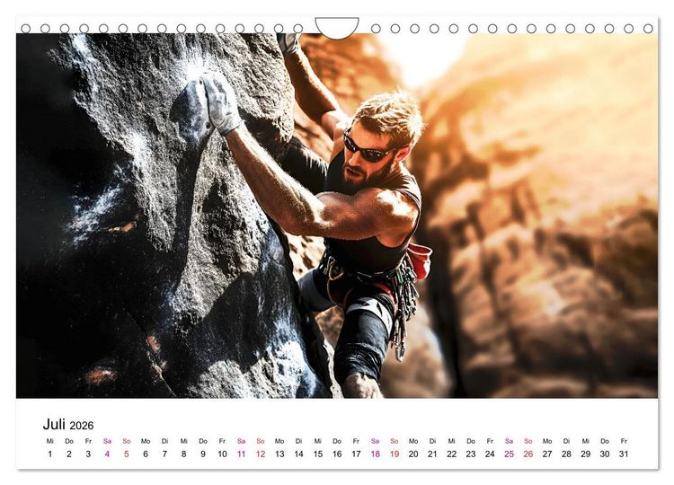 Produktbild: Klettern - die H&ouml;henangst &uuml;berwinden (Wandkalender 2026 DIN A4 quer), CALVENDO Monatskalender