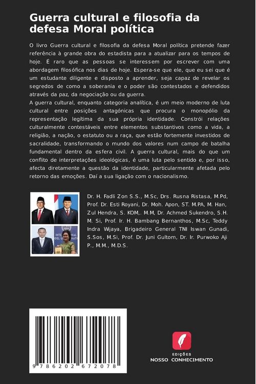 Produktbild: Guerra cultural e filosofia da defesa Moral pol&iacute;tica