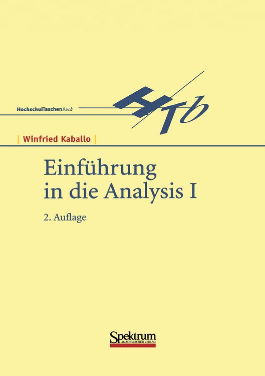 Produktbild: Einf&uuml;hrung in die Analysis I