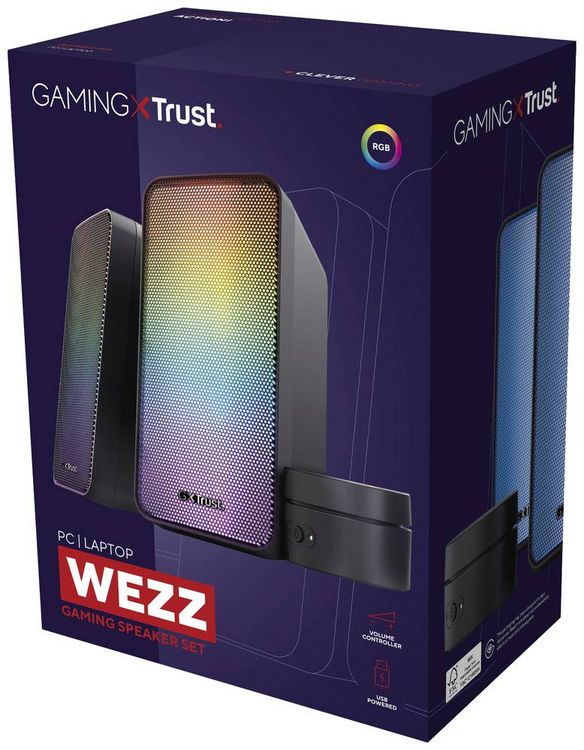 Produktbild: Trust GXT611 WEZZ PC-Lautsprecher Kabelgebunden Schwarz