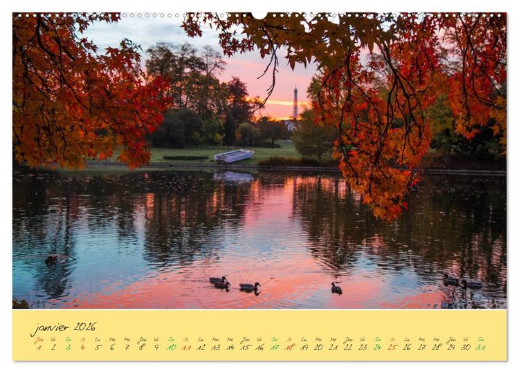 Produktbild: Un automne au Bois (Calendrier mural 2026 DIN A2 vertical) calendrier de bureau