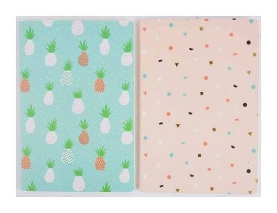 Produktbild: Notizb&uuml;cherset A5, Tropical Spring, 2-teilig
