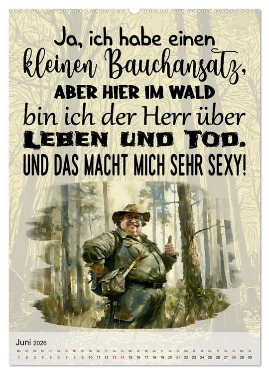 Produktbild: J&auml;gerspr&uuml;che (hochwertiger Premium Wandkalender 2026 DIN A2 hoch), Kunstdruck in Hochglanz